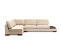 Atelier Del Sofa Tulip Sofá Esquinero Izquierdo con Puf - Beige